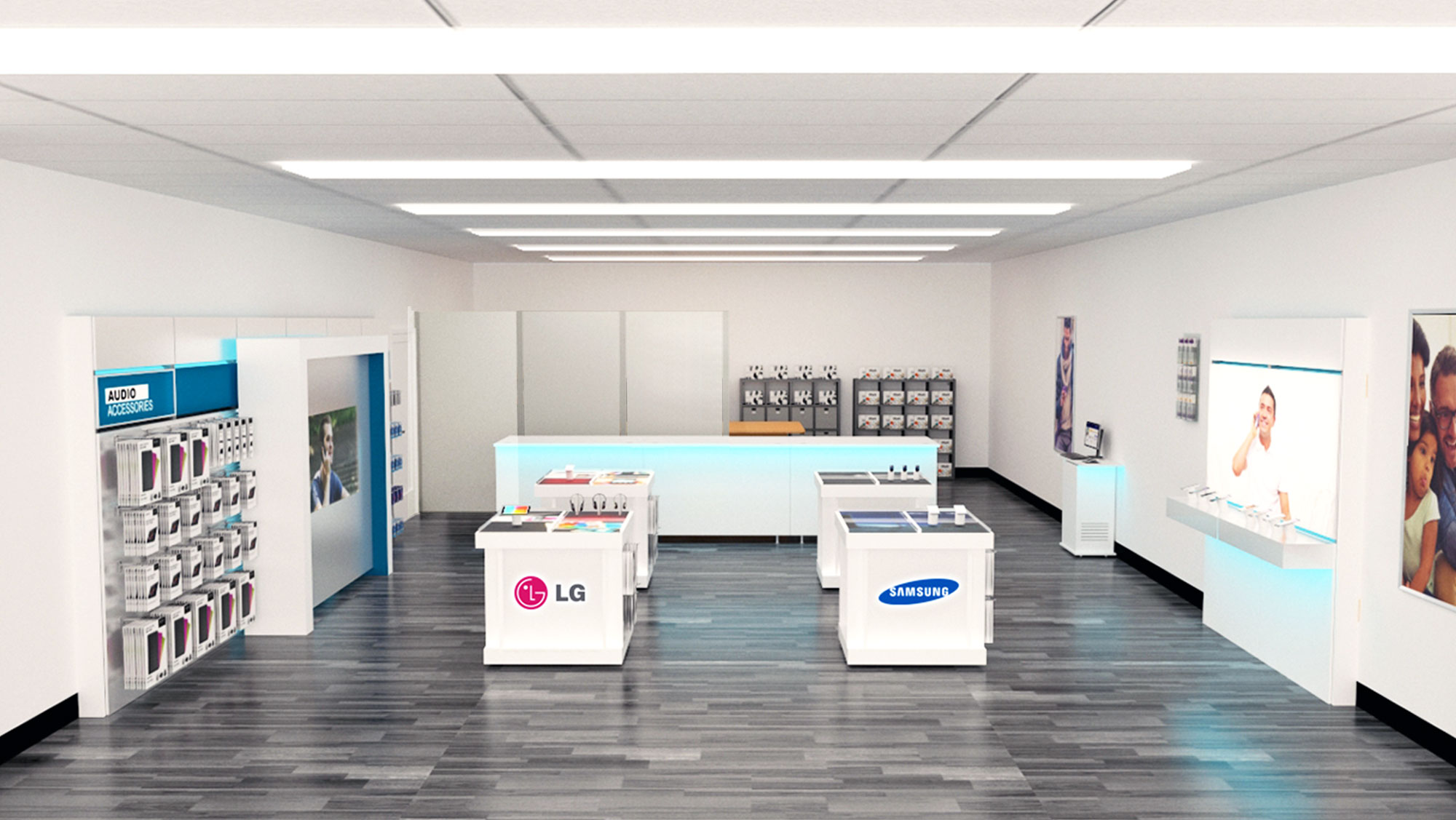 Wireless Store Cornerforms Store Divider WALLS+FORMS