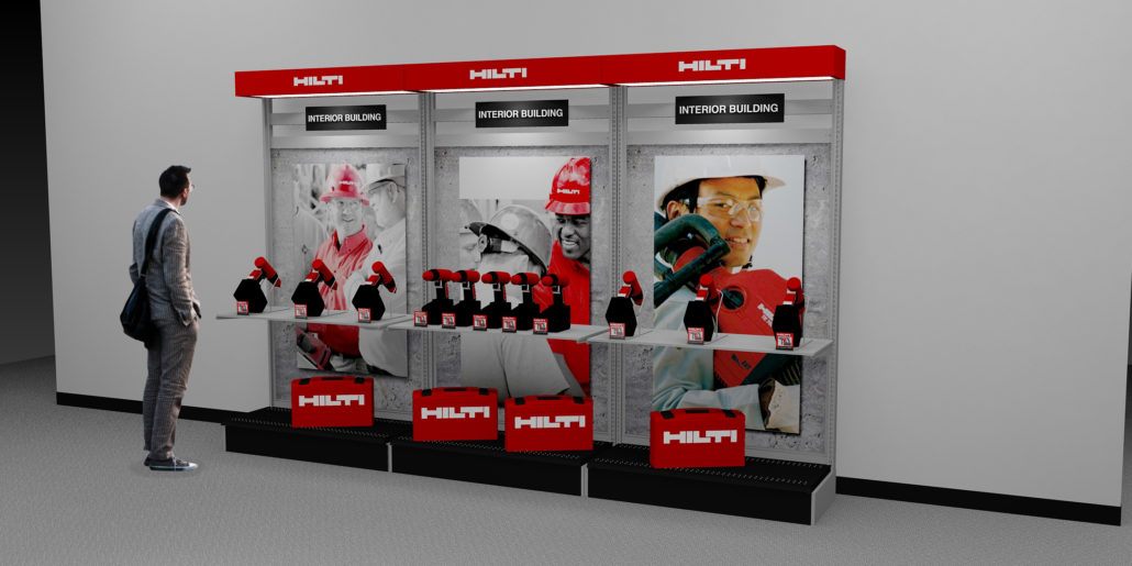 Slimline Gondola Display System Walls+Forms, Inc.