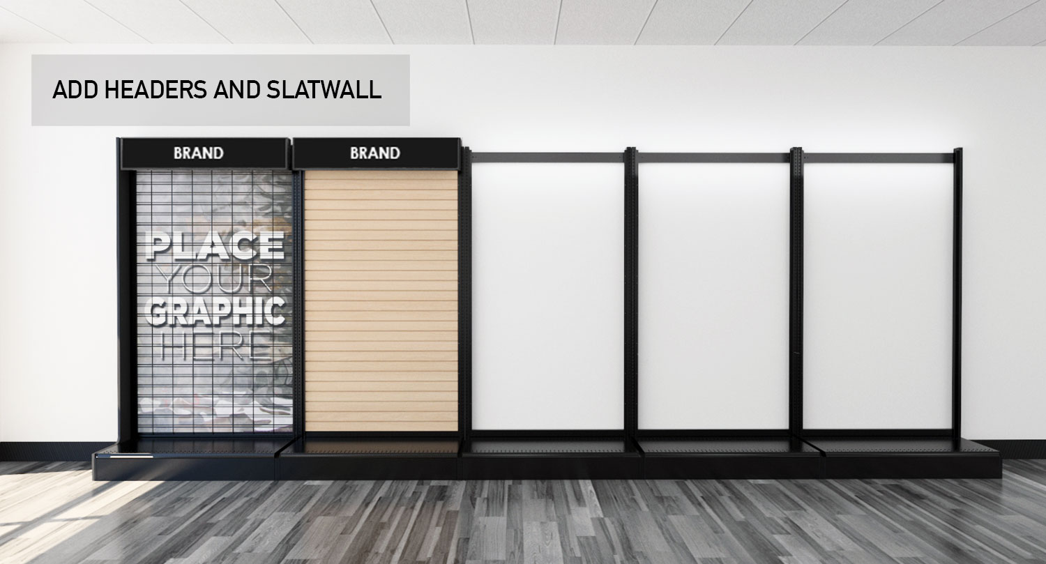 Slimline Gondola Display System Walls+Forms, Inc.