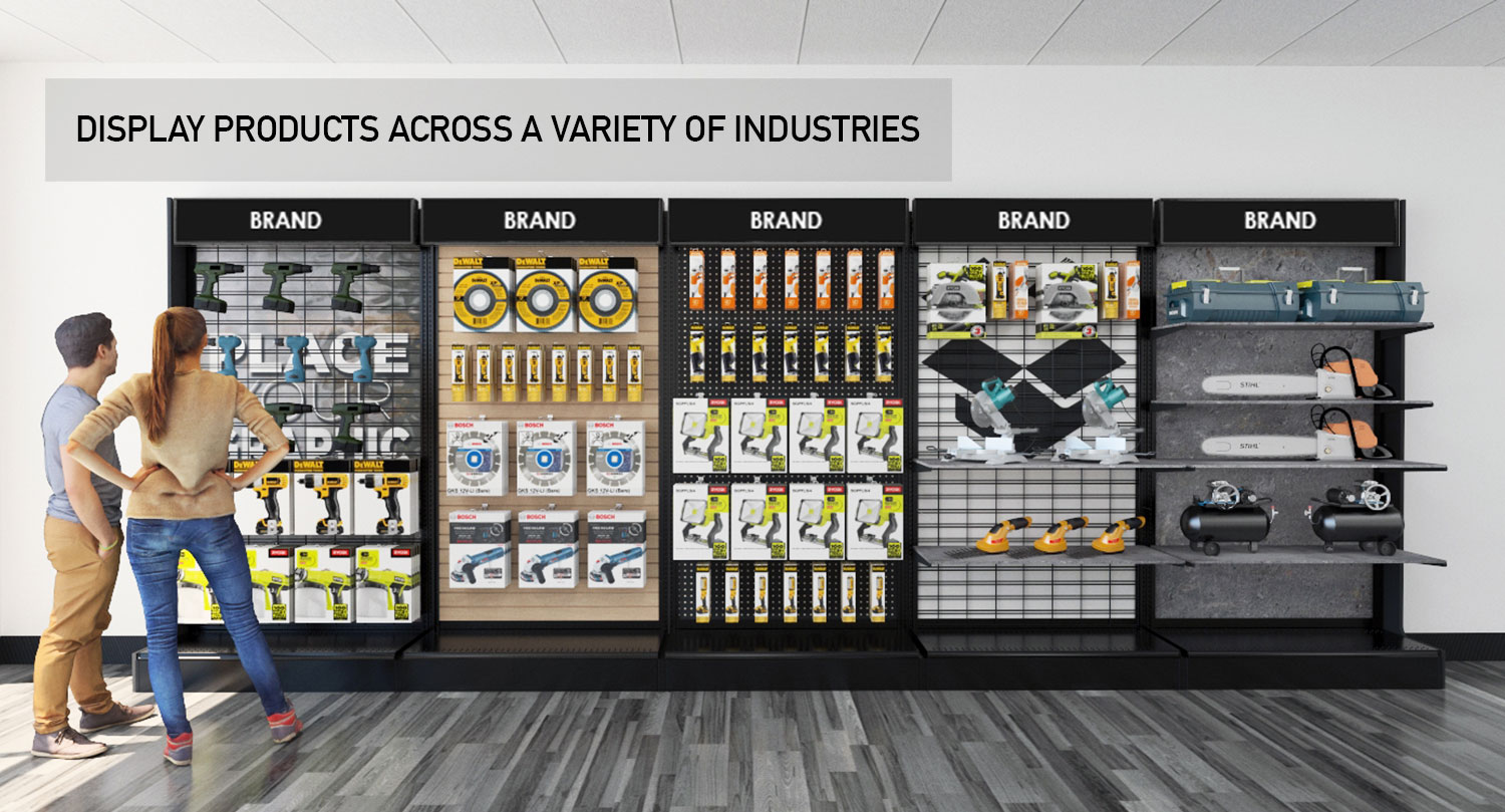 Slimline Gondola Display System Walls+Forms, Inc.