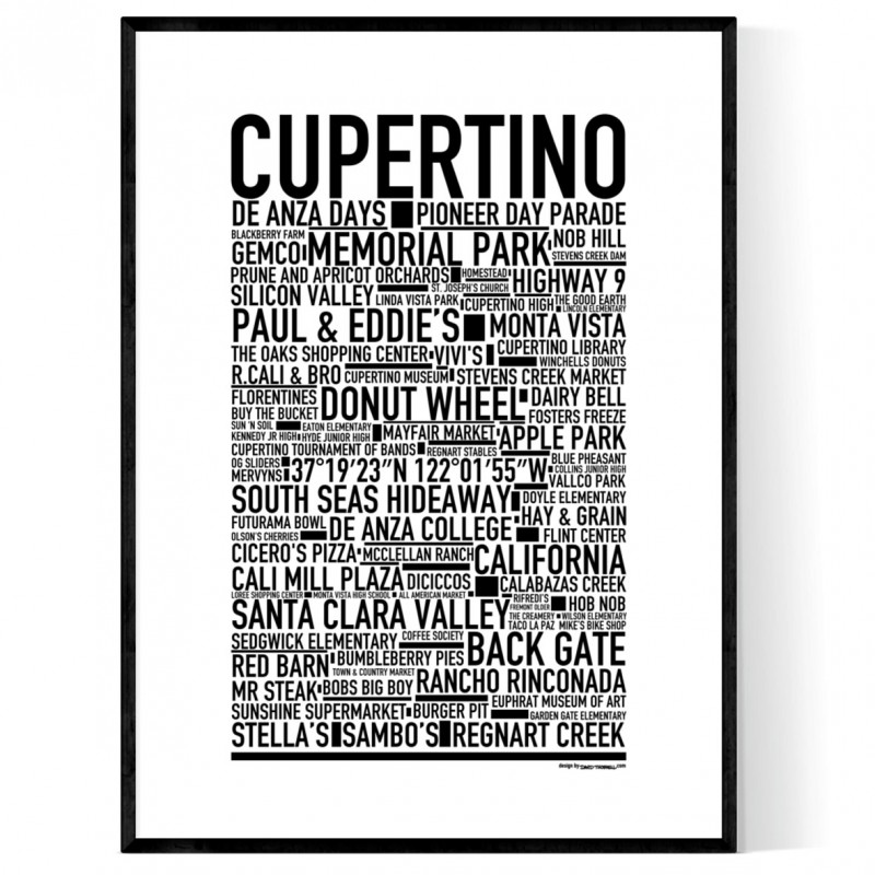 Cupertino Poster. Free Shipping on all Prints & Posters