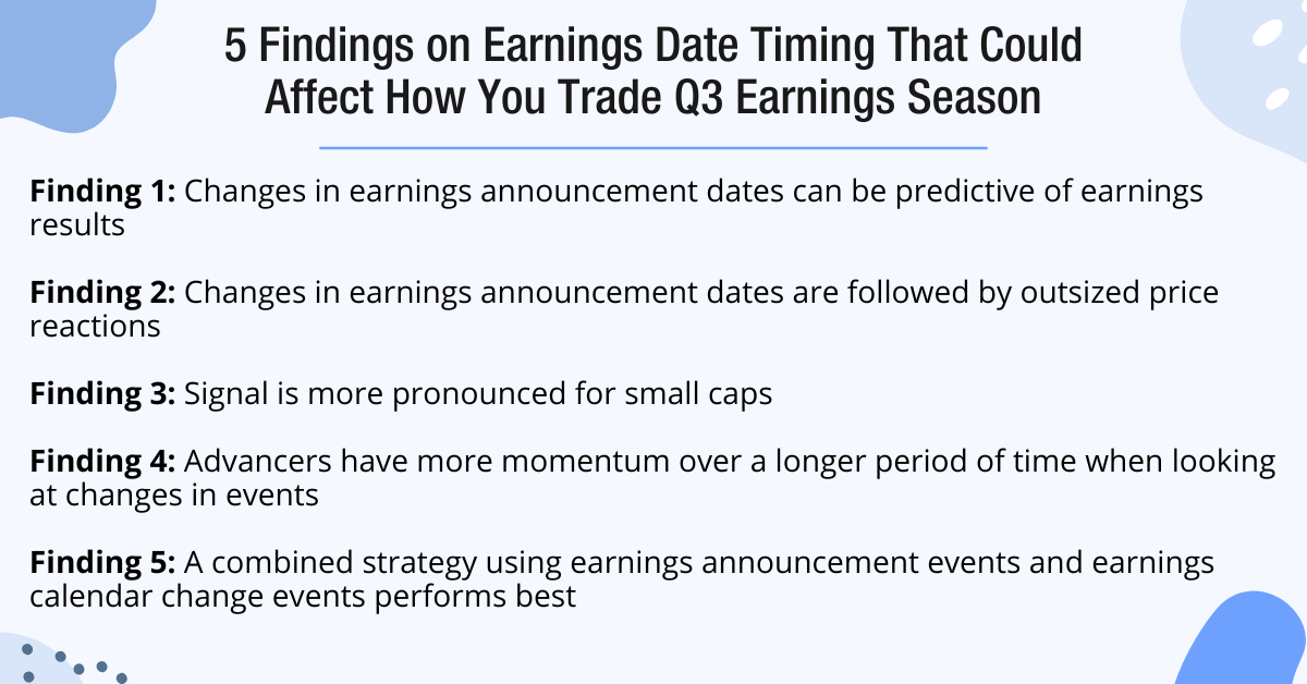 5 Research Findings on Earnings Date Timing That Affect Trading