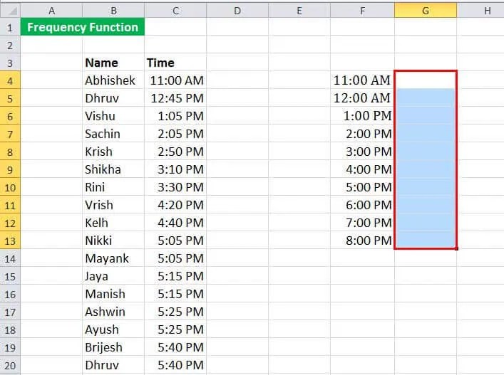 FREQUENCY Excel Function How to Use? (Easy Steps)