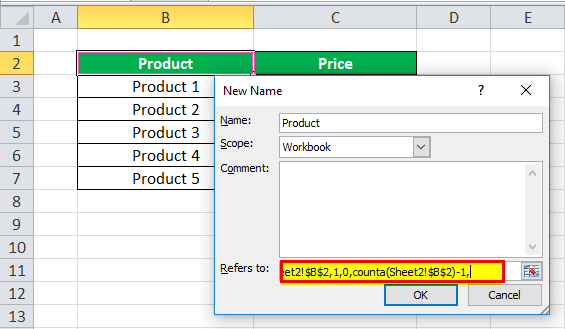 Пример использования функции OFFSET 1-7