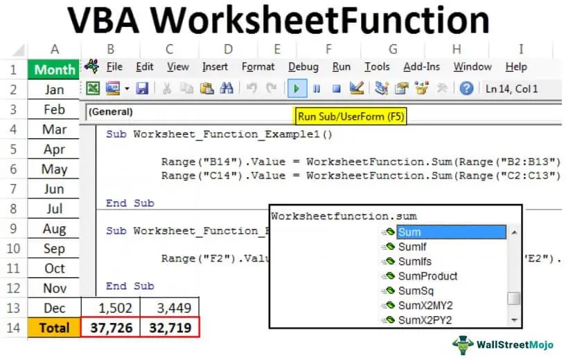 VBA Worksheet Function How To Use WorksheetFunction In VBA?, 46 OFF