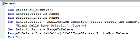 VBA Delete Rows Examples to Delete Excel Rows using VBA