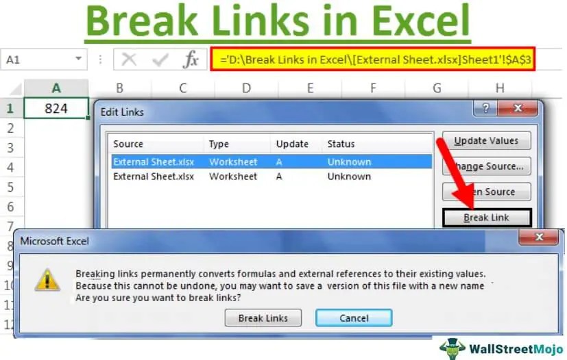 Break Links in Excel How To Break External Links in Excel?