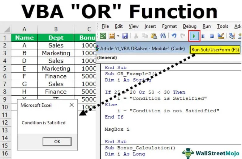 VBA OR Function (Examples) How to Use OR Logical Operator in VBA?