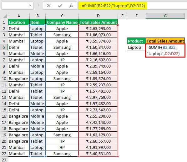 Sumifs In Excel How To Use Sumifs Function With Multiple Criteria www