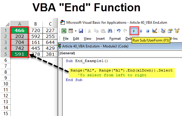 VBA End Function Using End Property in VBA (with Examples)
