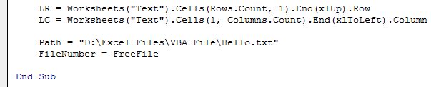 VBA Write Text File Write Excel Data to Text Files using VBA Code