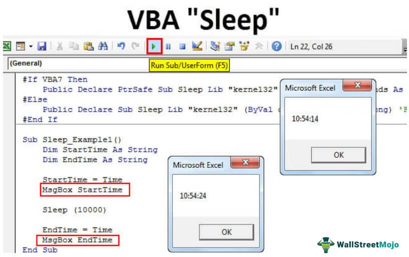 Excel VBA Sleep Function to Pause Your Macro Code