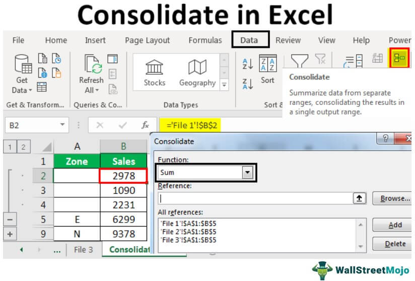 Excel Consolidate Function How To Consolidate Data In Excel?