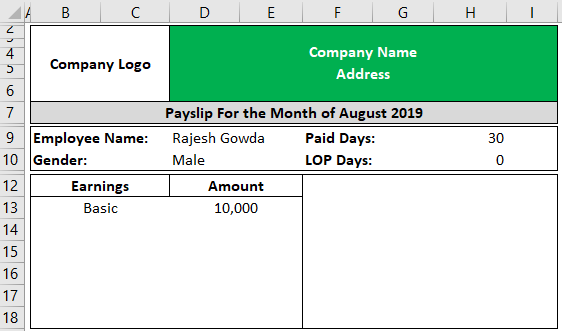 Payslip Template in Excel Build a Free Excel Payslip Template