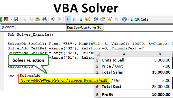 VBA Solver Step By Step Example to use Solver in Excel VBA