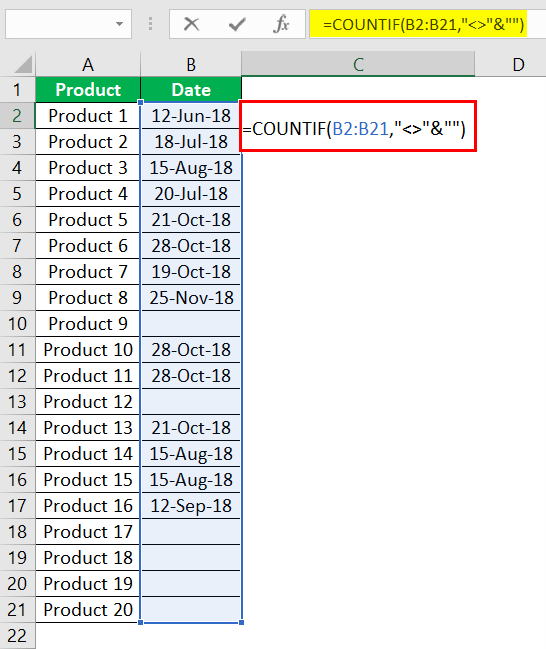 COUNTIF Not Blank Cell in Excel Step by Step Guide