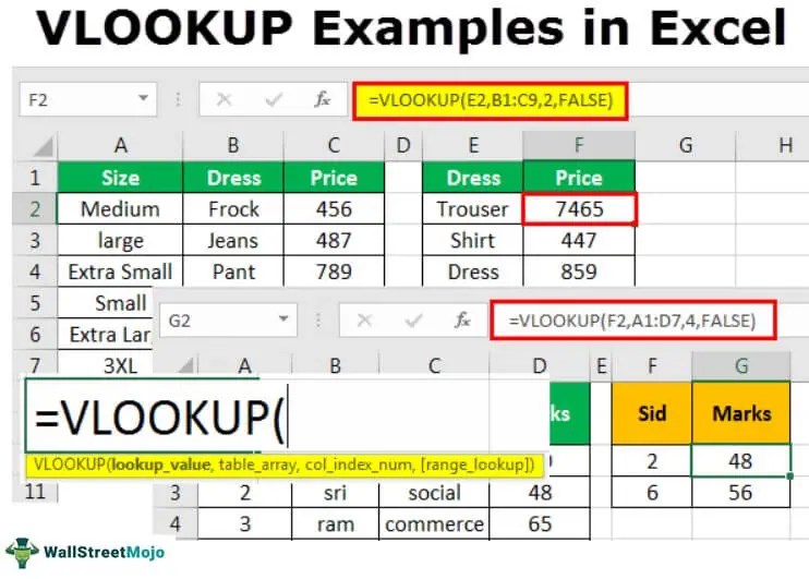 VLOOKUP Excel Function Examples, Tutorial, How to Use?