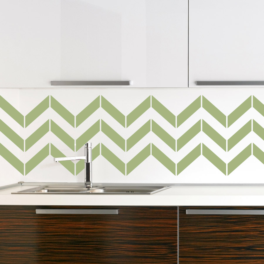 Chevron Stripes Vinyl Wall Decal Sticker