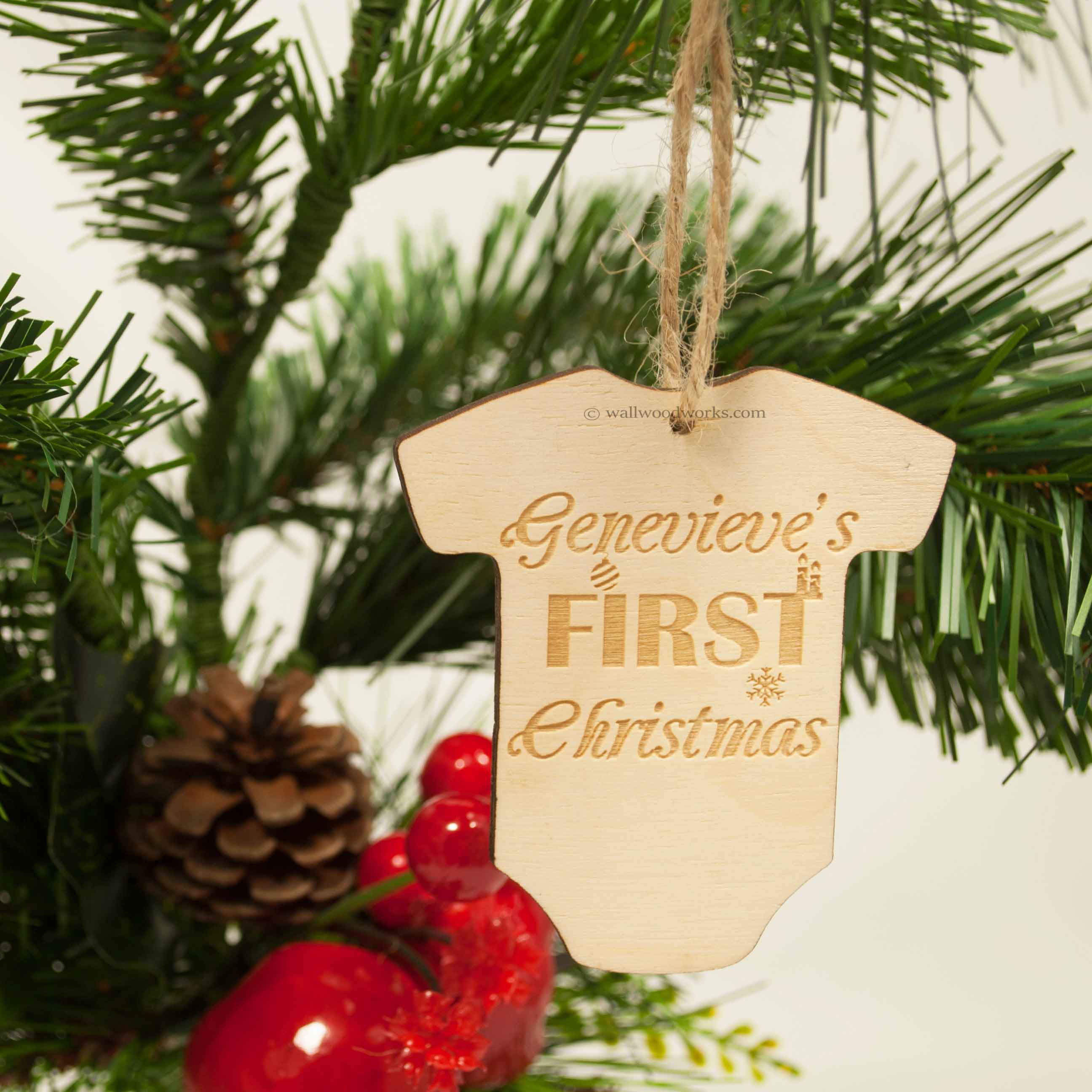 Tree Decoration Baby First Christmas Wall Woodworks Company