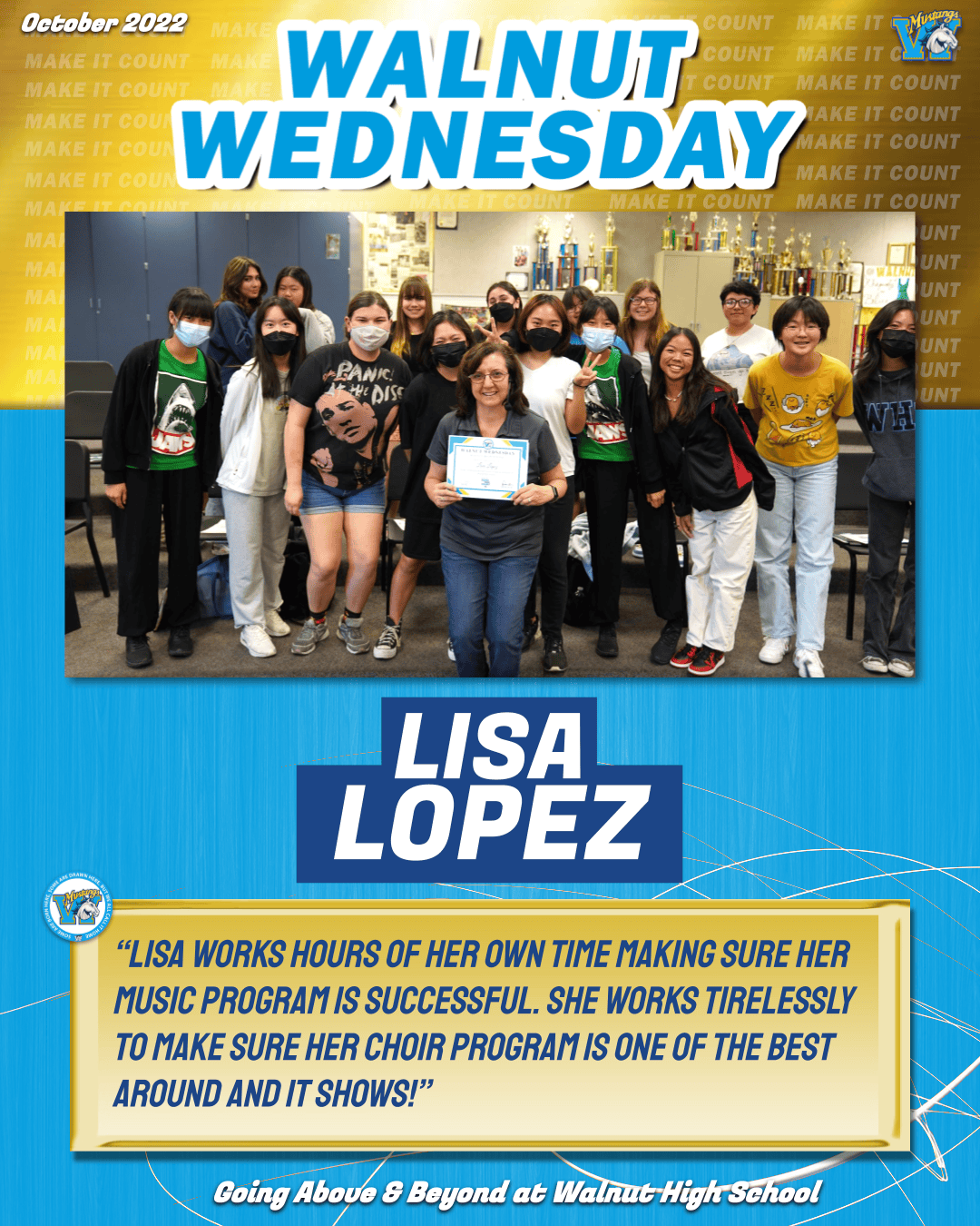 Walnut Wednesday Awards October 2022 Walnut High School