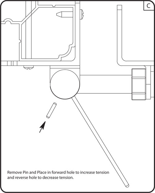 How do I adjust the tension on the vinyl gate hinges? WamBam Fence