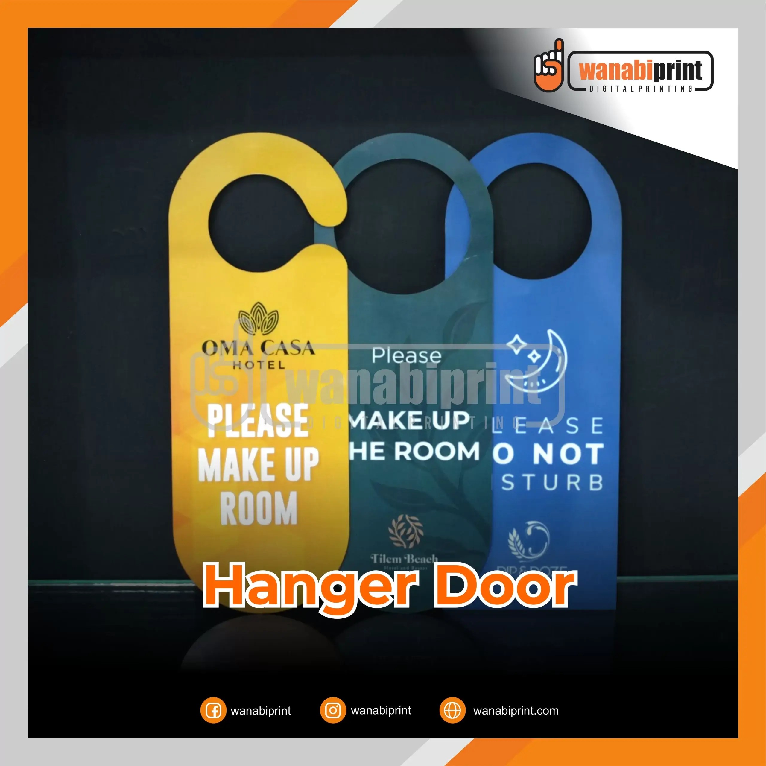 DOOR HANGER SIGN CUSTOM PVC WANABIPRINT