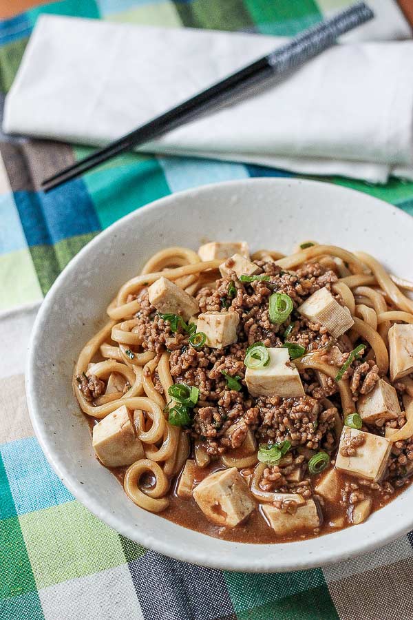 Japanese Mapo Tofu Udon Bowls Wandercooks