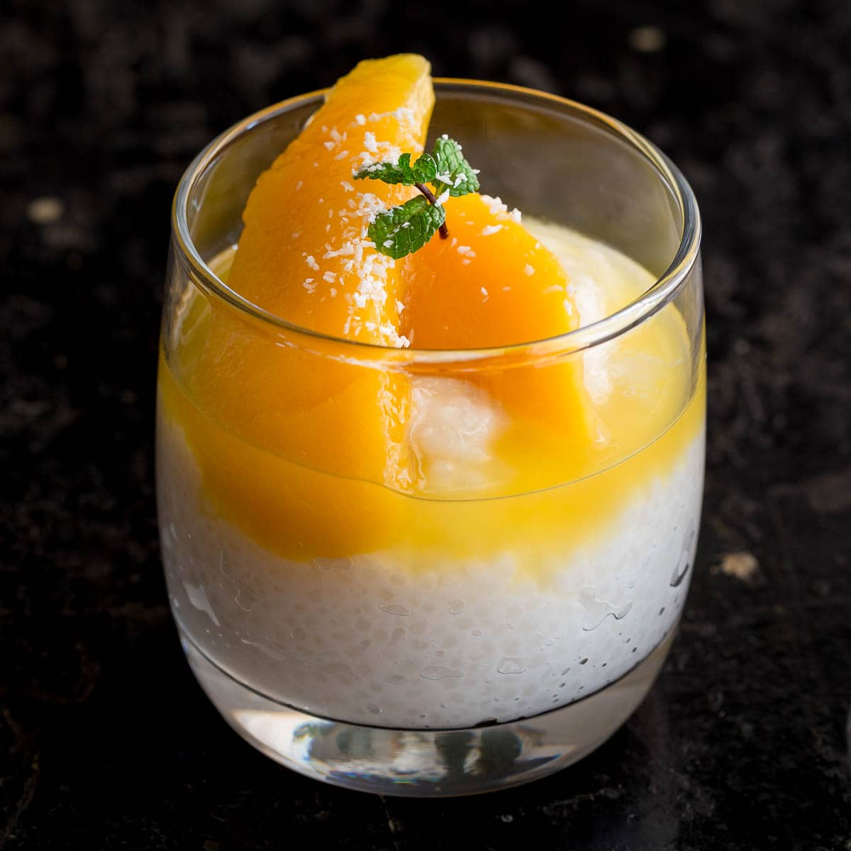 Sago Pudding with Coconut & Mango Wandercooks
