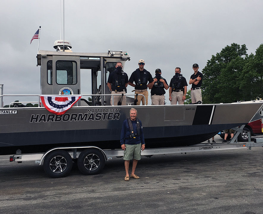New Harbormaster Boat Launched in Mattapoisett
