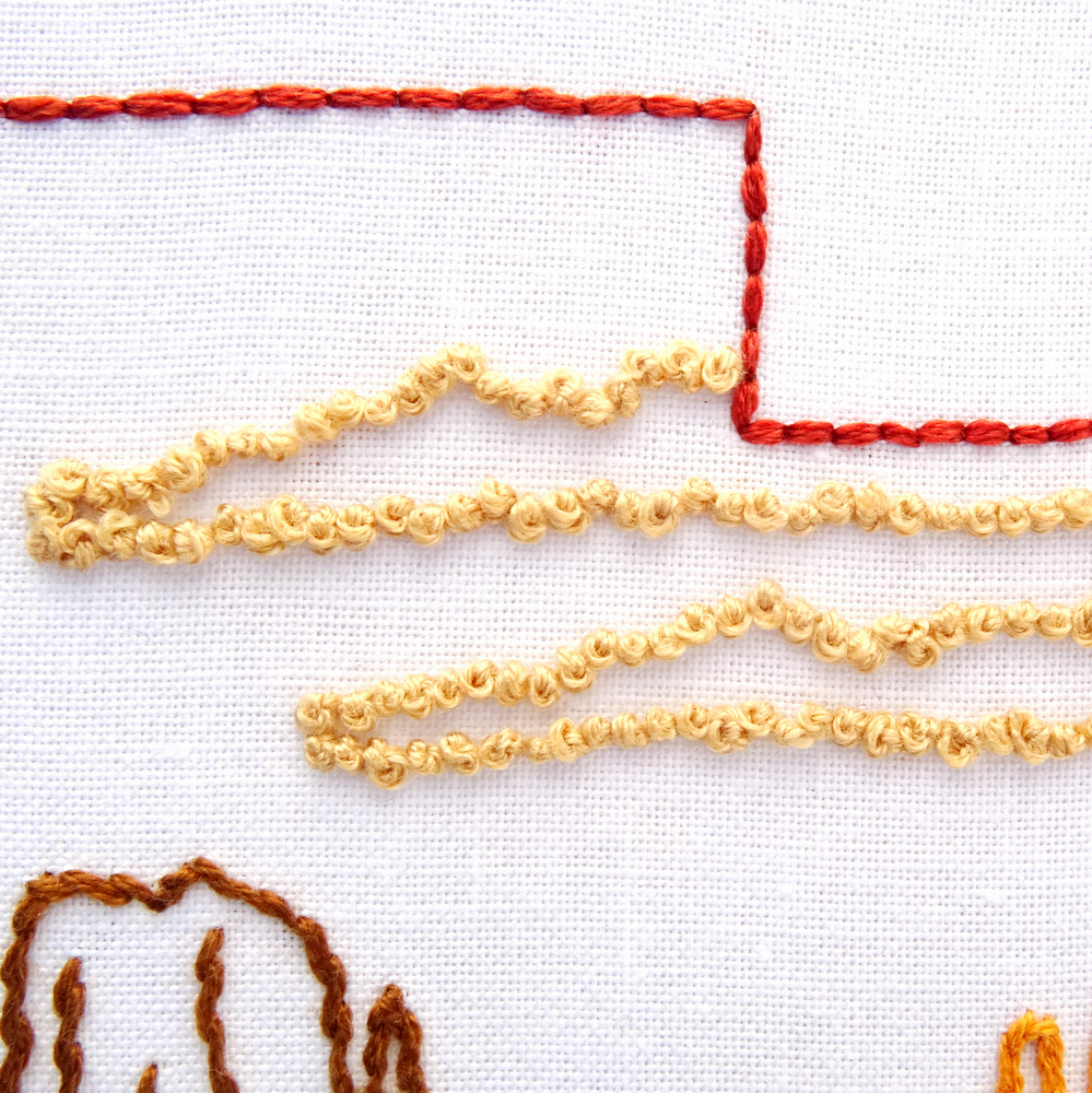 Utah Hand Embroidery Pattern Wandering Threads Embroidery