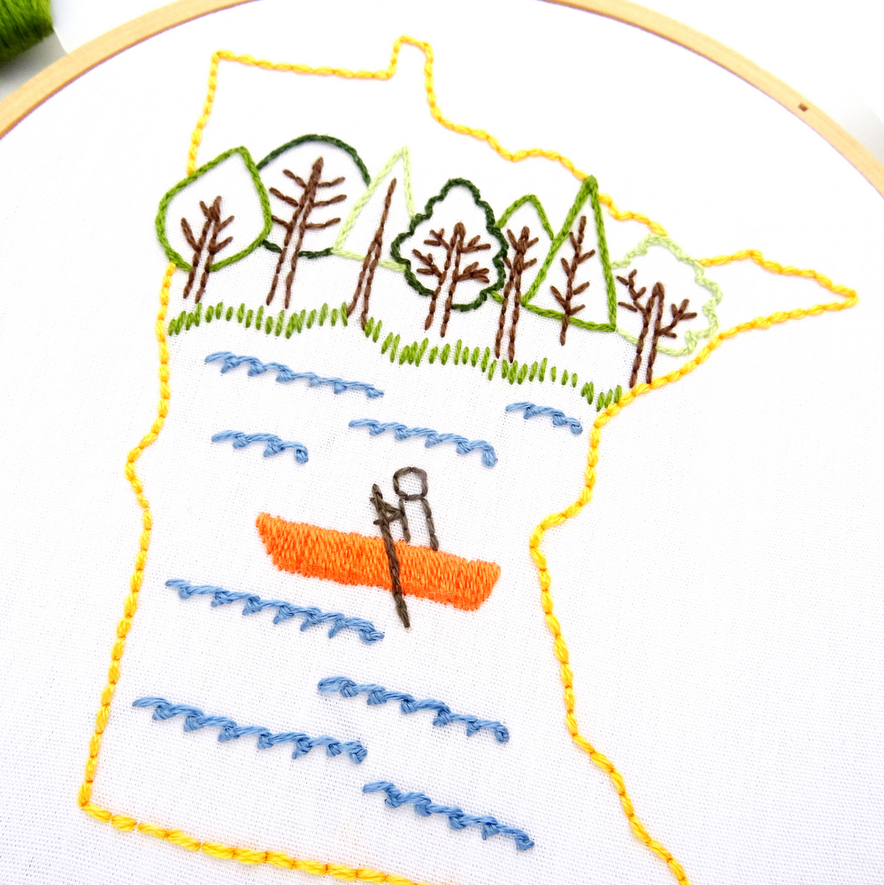 Minnesota Hand Embroidery Pattern Wandering Threads Embroidery
