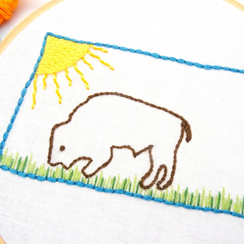 North Dakota Hand Embroidery Pattern Wandering Threads Embroidery