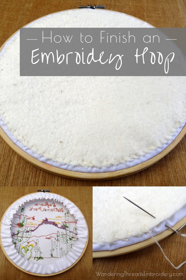 How to Finish an Embroidery Hoop Wandering Threads Embroidery