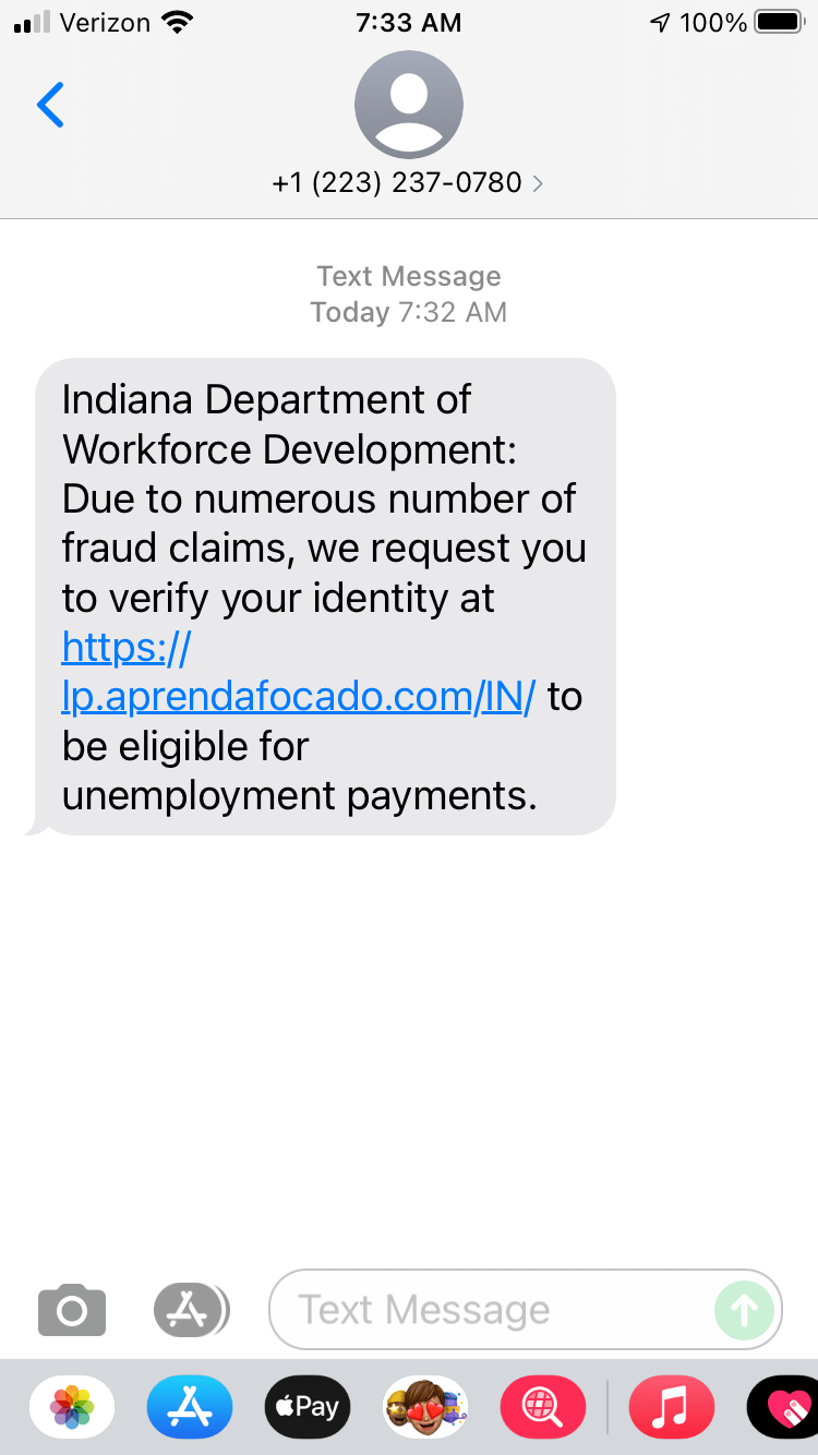 BBB of Northern Indiana warns against texts claiming to come from DWD