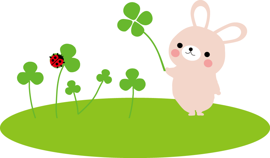 習字をするうさぎのフリーイラスト素材 | パンダ・動物かわいいフリーイラスト かわいいイラスト/無料イラストフリー素材/クローバー1