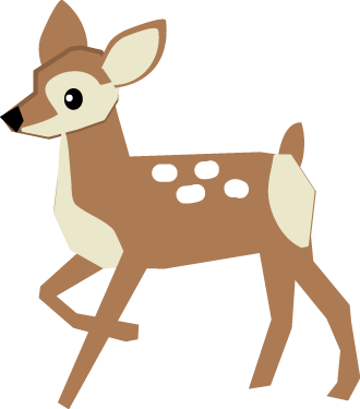 しかイラスト／無料イラストなら「イラストAc」 子鹿（シカ・鹿）のイラスト-無料イラスト