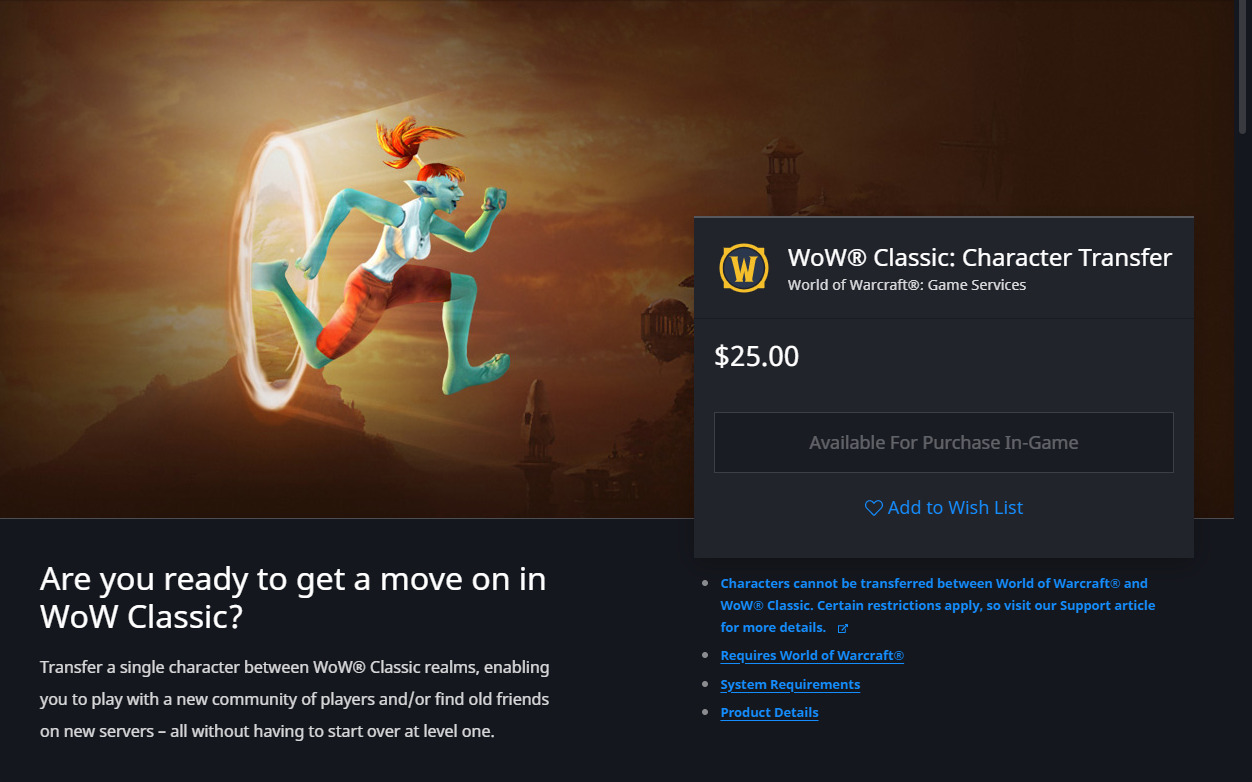 Character Transfers Suspended for Preparation of TBC Launch Warcraft Tavern
