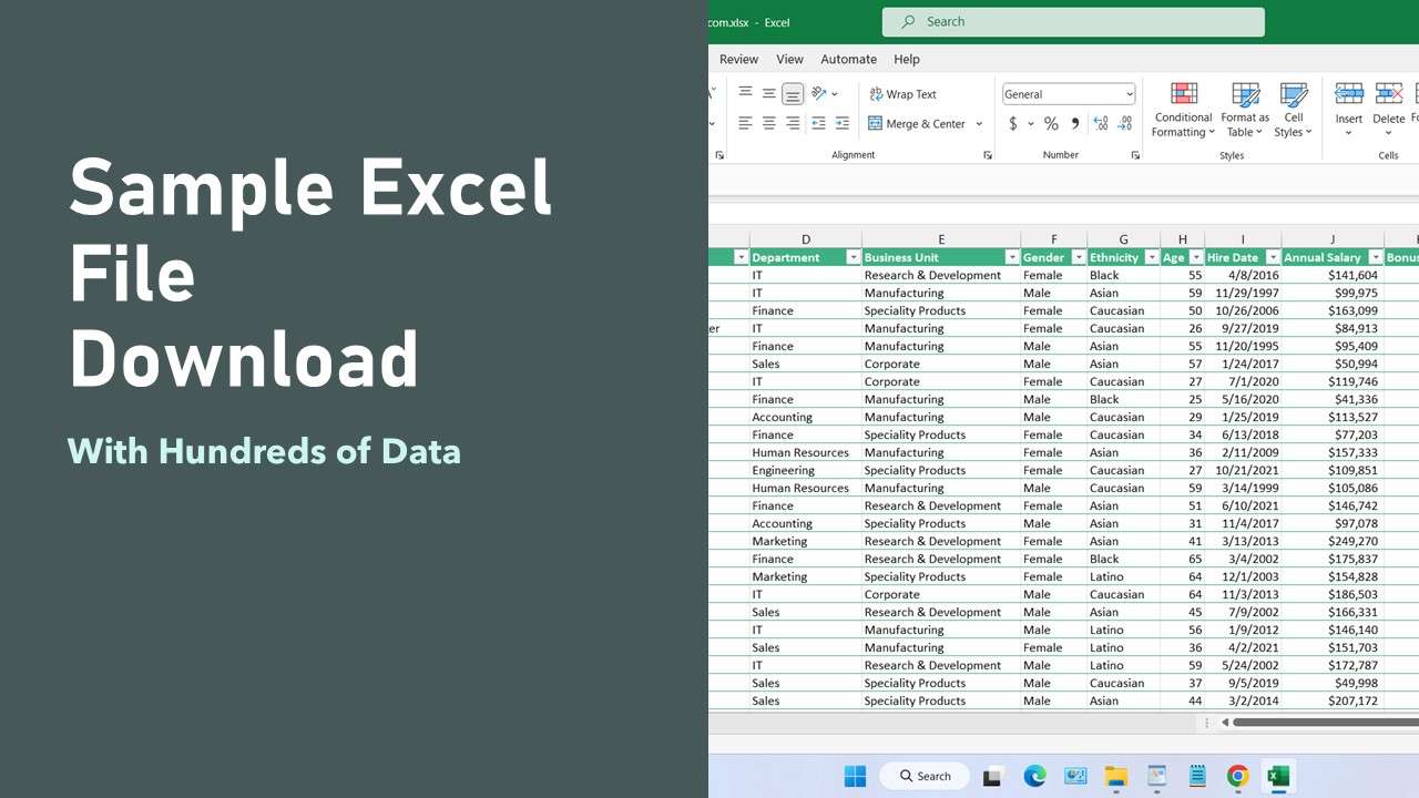 Sample Excel File .XLSX Download WareData Tech enthusiast