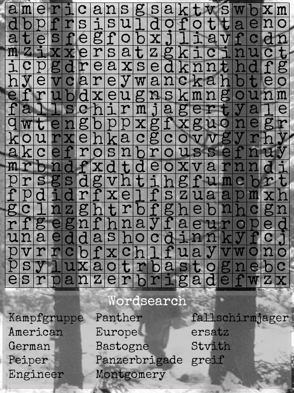 Just for fun Wordsearch! Warlord Games