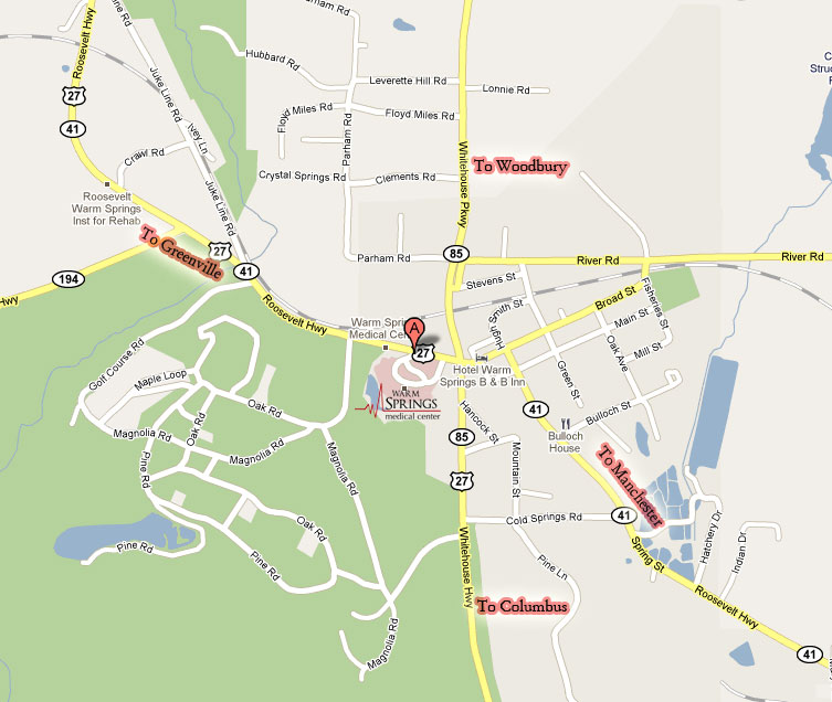 Warm Springs Medical Center Map