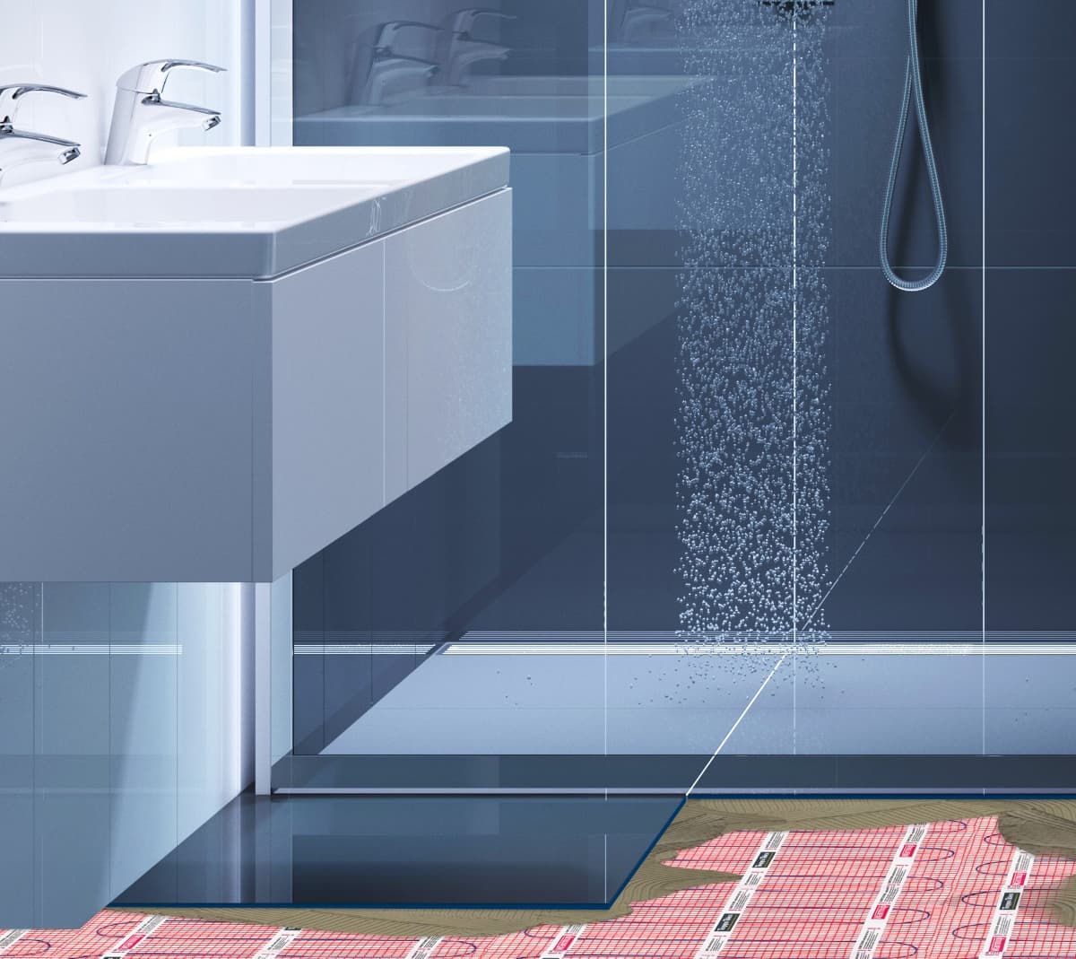 Radiant Heating for Bathroom Showers Walls vs. Floors Warmup