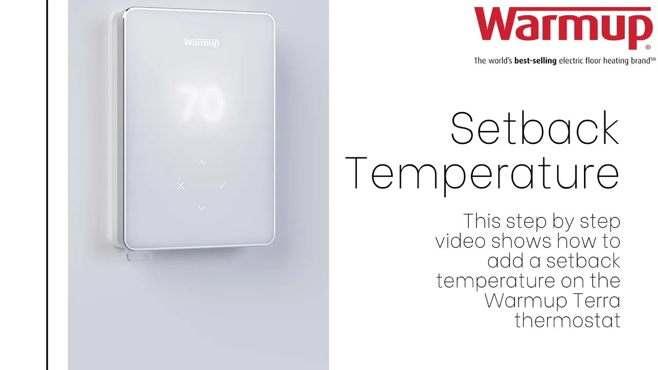 How do I change the setback temperature on the Terra WiFi Thermostat