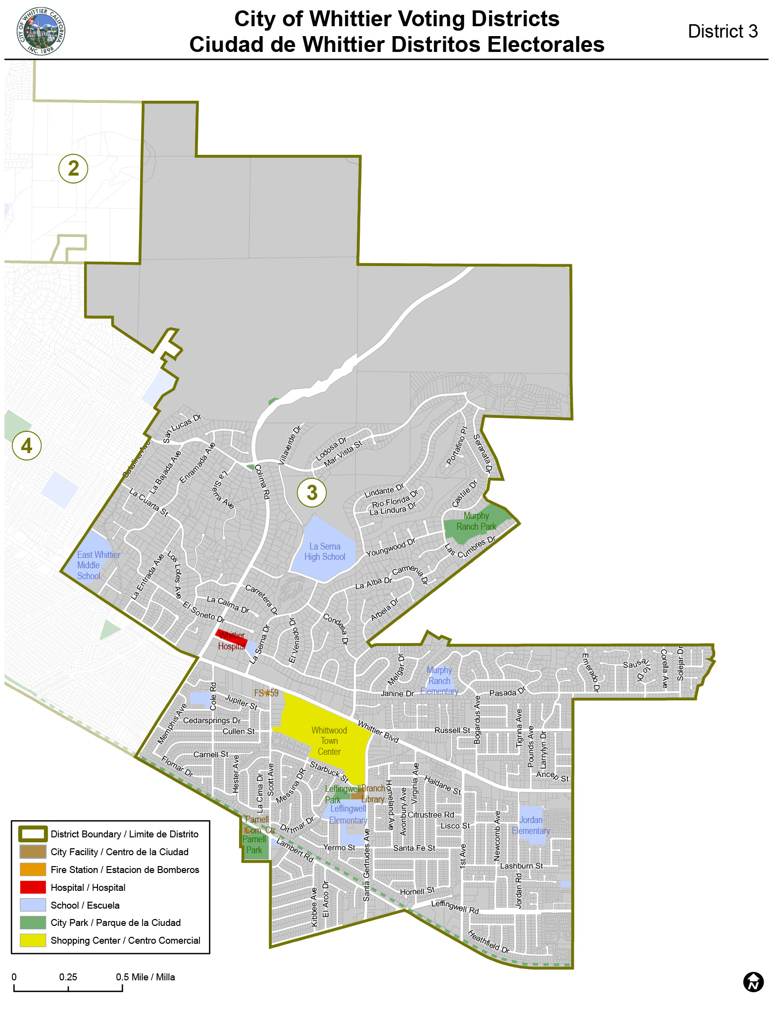 District 3 Map Warner Serving Whittier