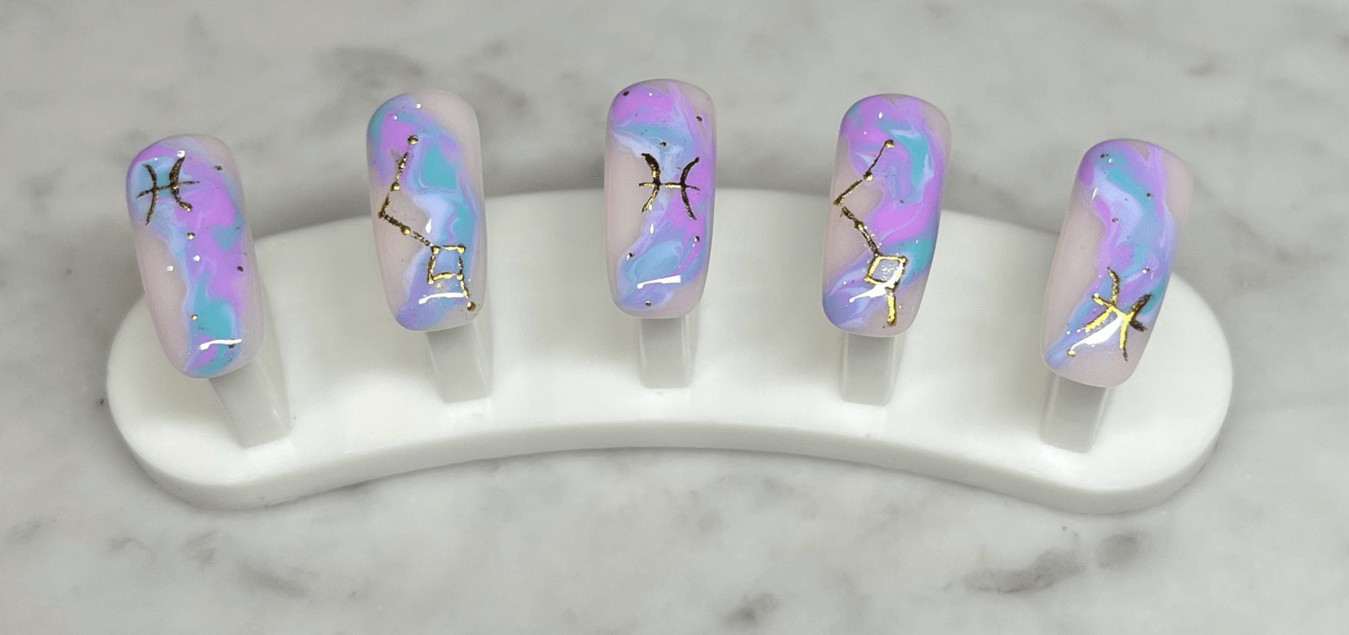 Pisces Nails Step By Step WarpaintMag Pisces Nails Step By Step