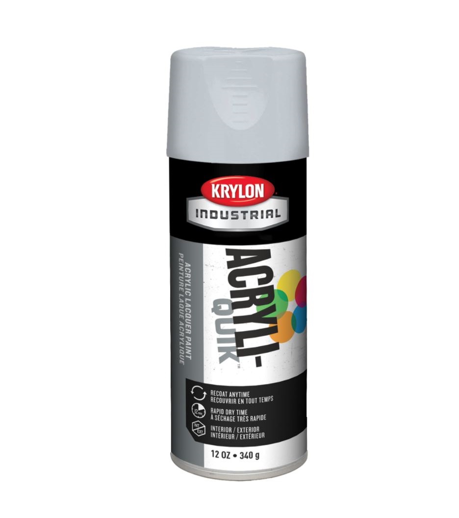 Krylon AcryliQuik Lacquer Flat White Spray 12oz Warren Pipe and Supply