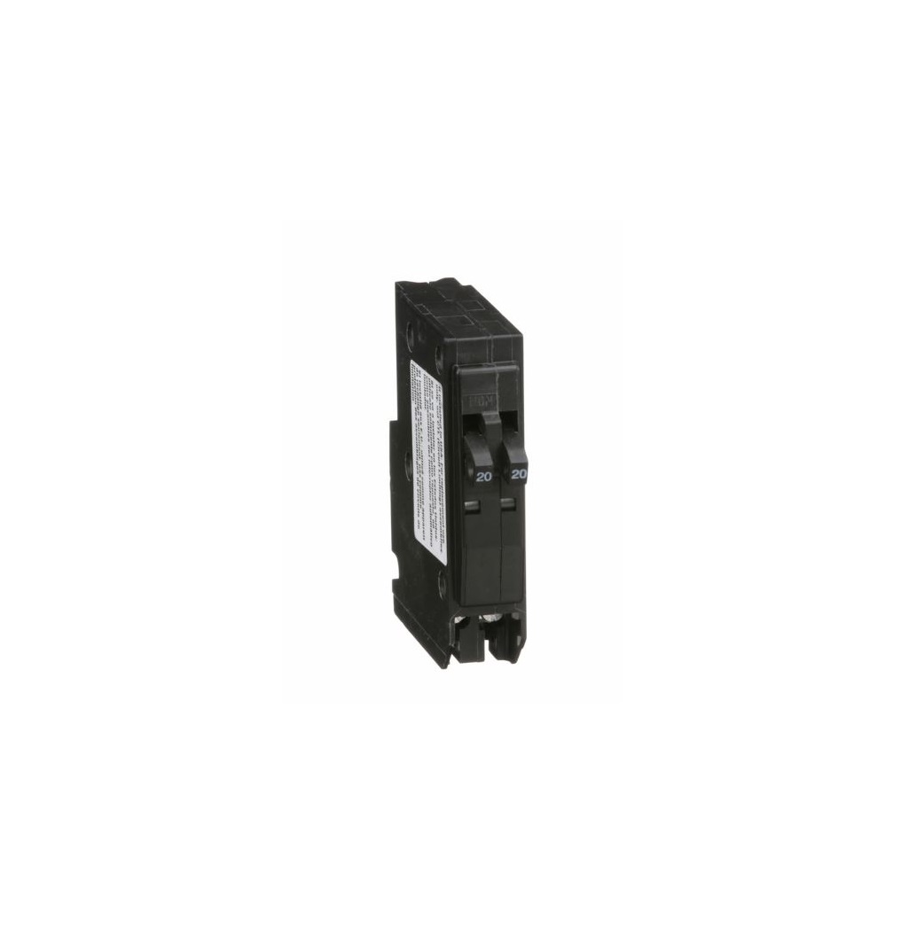 Square D QO Tandem (Piggyback) 20/20A 120/240V 3/4"W Circuit Breaker QO2020CP Warren Pipe and