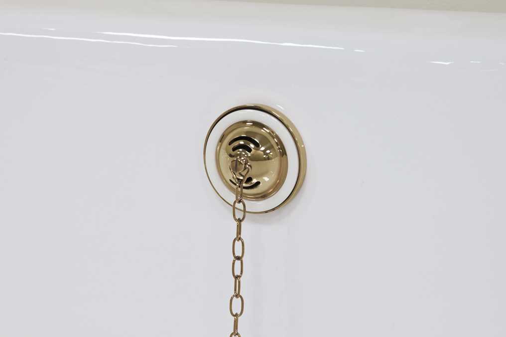 Exposed Overflow And Bath Waste Brass Finish Warwick Reclamation