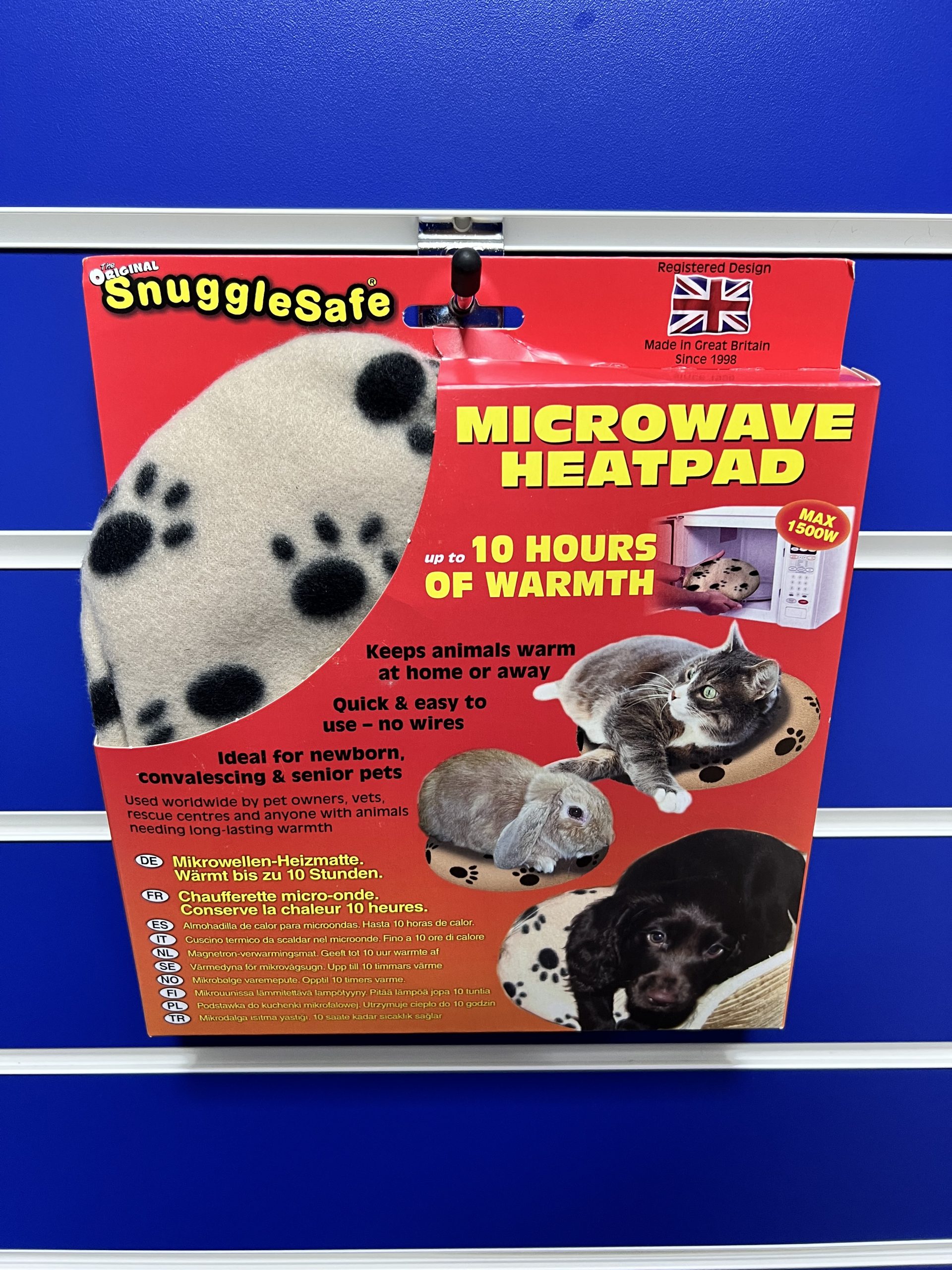 Snuggle Safe Microwave Heat Pad stays warm for up to 10 hours