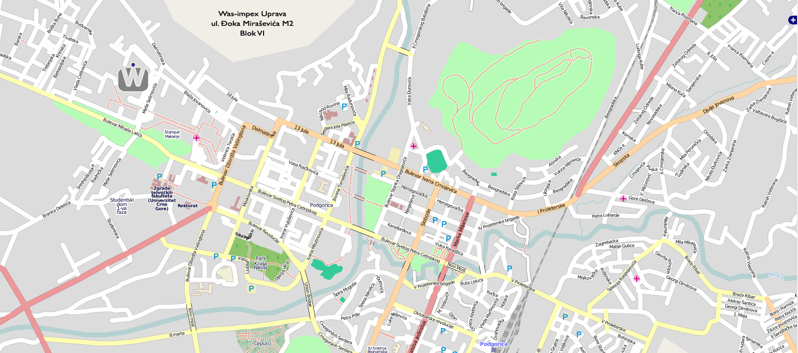 Karta Podgorica – Karta Crne Gore