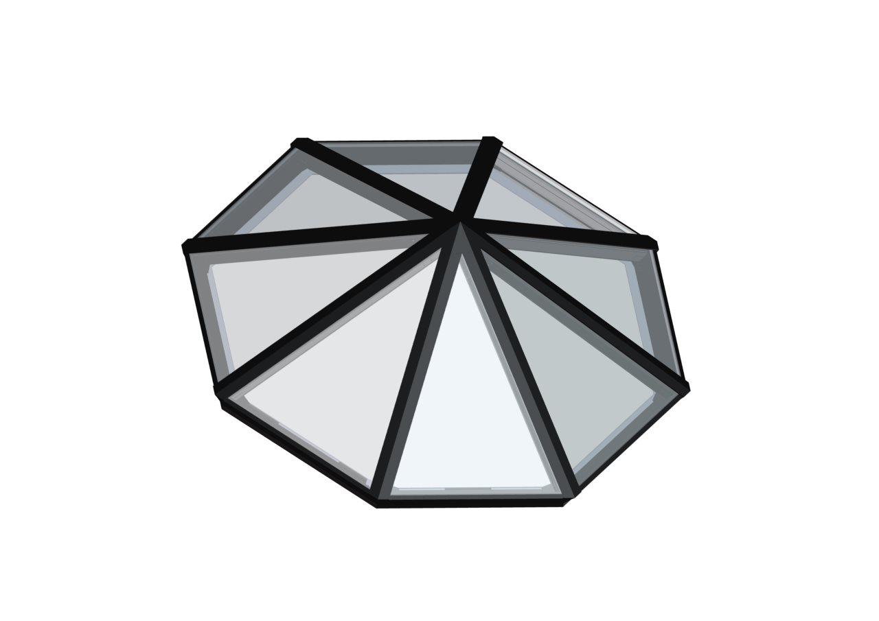 Octagonal Pyramid Hurricane Rated Skylight